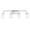 Designers Fountain Logan 32in 4-Light Chrome Transitional Indoor Vanity Light with Clear Seedy Glass Shades 96404-CH - alternate 1
